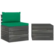 vidaXL Garten-Sofagarnitur 2-tlg. grün