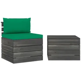 vidaXL Garten-Sofagarnitur 2-tlg. grün