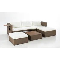 HC Garten & Freizeit 9-tlg. Lounge-Set mit Tisch und Auflagen