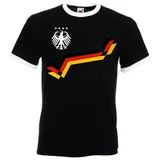 Youth Designz T-Shirt Deutschland Shirt Retro Fußball Trikot WM 2026 mit modischem Frontprint schwarz 3XL