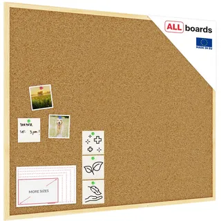 ALLboards Pinnwand mit Holzrahmen 100 x 80 cm Kork