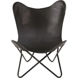 Lesli Living Buffalo Gartenstuhl 75 x 75 x 87 cm schwarz klappbar