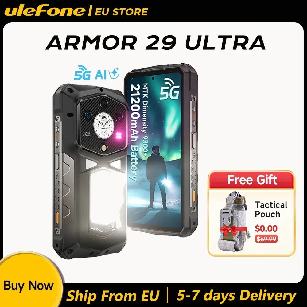 Ulefone Armor 29 Ultra 21200 mAh 5G AI Robustes Telefon, Abmessung 9300+, 1 TB ROM, 64 MP, Smartphone, Android 15 Dual-Screen, 120 Hz, NFC Ulefone Armor 29 Ultra 21200 mAh 5G AI Robustes Telefon, Abmessung 9300+, 1 TB ROM, 64 MP, Smartphone, Android 15 Dual-Screen, 120 Hz, NFC