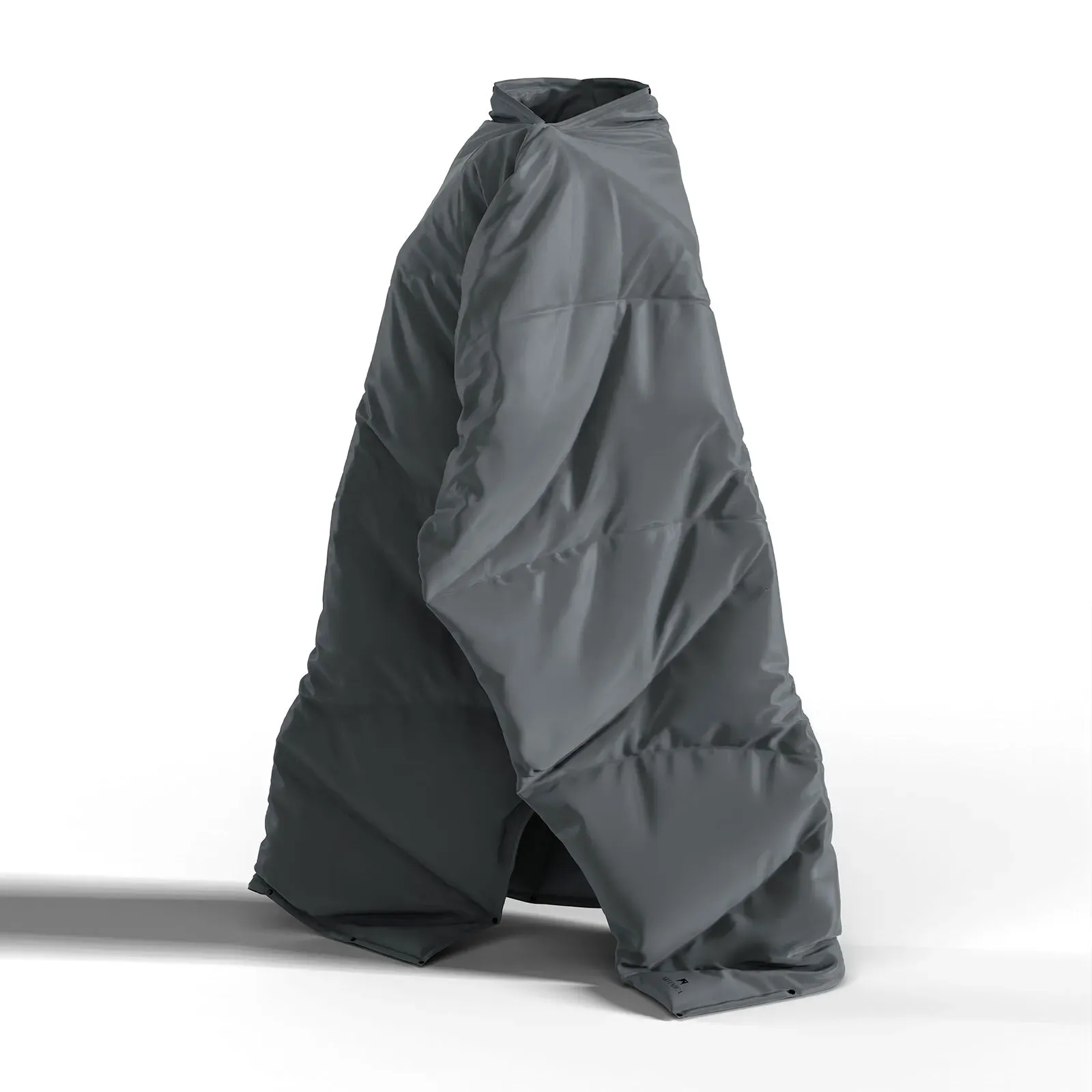 Artemica Multifunktions Daunendecke Outdoordecke Campingdecke Poncho 135x200 cm | grey-stormy-slate - grau