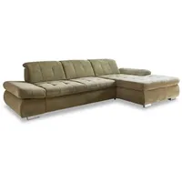 ComfortPlan Ecksofa Sherman Stoff Grün Olive