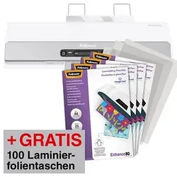AKTION: Fellowes Amaris A3 Laminiergerät bis DIN A3 + GRATIS 100 Laminierfolien, DIN A4, 80 micron, glänzend