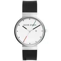 Jacob Jensen Herrenuhr Titan Quarz Schwarz/Weiß