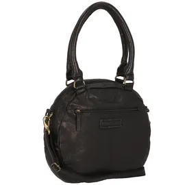 GREENLAND Nature Femi & Nine Schultertasche Leder 34 cm schwarz