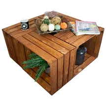 Kistenkolli Altes Land - Geflammte Holzkiste-n Wr Weinkiste-n Obstkisten Dekoration Couchtisch Apfelkisten Holzkiste Set