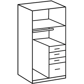 WIMEX Drehtürenschrank Cottbus 90 x 199 x 58 cm Grau/Weiß