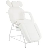 Barberpub Massageliege Barberpub kosmetikliege für Wimpern 0726 (Weiß/PU), Tattoo Liege für SPA Salon, Verstellbare Handstütze weiß