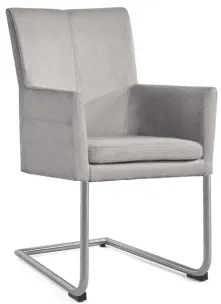 Niehoff Colorado Schwingstuhl AL 642, Rundstahl, Microfaser Atlantis grau