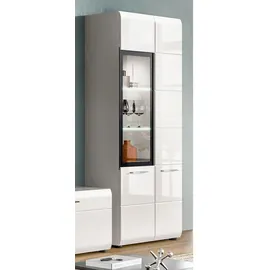 inn.furn Vitrine Cover 60 x 34 x 160 cm Weiß/Schwarz