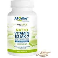 APOrtha® vitaMK7® - Natto Vitamin K2 MK-7 - 200 μg - vegane Kapseln - Menaquinon 120 St