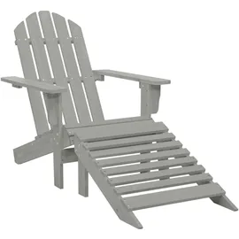 vidaXL Adirondack-Gartenstuhl 2-tlg. grau