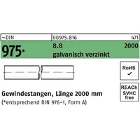 Industrial Quality Supplies DIN 975 Gewindestange VG M42x2000 Stahl