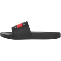 Tommy Hilfiger Tommy Jeans Herren Badeschuhe Pool Slide Essential Badelatschen, Schwarz (Black), 41