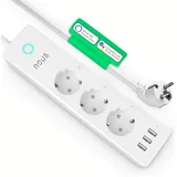 NOUS A5 Smart Power Strip, 3-fach Steckdosenleiste mit 3x USB, WLAN