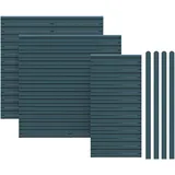 Kiehn-Holz  Dichtzaun Set 7-tlg. 1,88 x 483 m anthrazit 9056413590