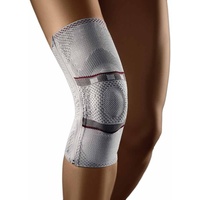 Bort GenuZip® Kniebdange Knie Gelenk Stütze Bandage Stabilisierung Entlastung, silber, L, Links