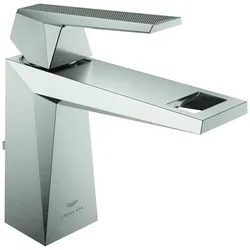 Einhand-Waschtischbatterie Allure Brilliant Private Collection 24397, M-Size, Griff mit Rändelstruktur, Zugstangen-Ablaufgarnitur 1 1/4, chrom