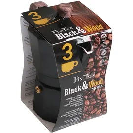 Pintinox Black&Wood 3 Tassen Schwarz