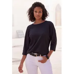 3/4-Arm-Shirt »aus bügelfreier Crêpe-Qualität«, Gr. 32/34, schwarz, , 53940215-32