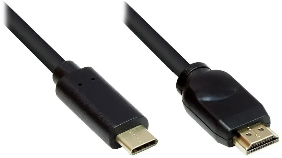 Alcasa GC-M0103 Videokabel-Adapter 5 m USB Typ-C HDMI Typ A (Standard) Schwarz