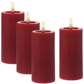adilina LED Kerzenset LINA 12,5 cm rot 4 St.
