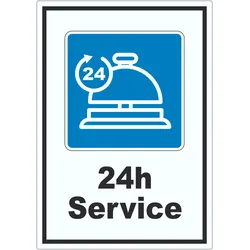 24H Service Aufkleber A2 (420x594mm)