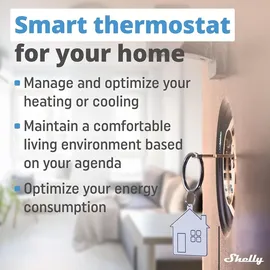 Shelly Wanddisplay Weiß & Blu Feuchtigkeits- und Temperatursensor