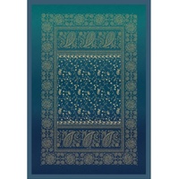 BASSETTI Brenta Plaid aus 100% Baumwolle in der Farbe Blau B1, Maße: 135x190 cm - 9326020