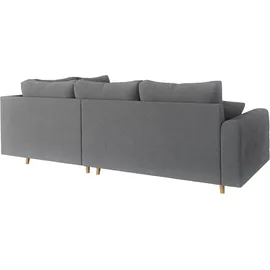 Home Affaire »CHARRE L-Form mit Ottomane, Maße B/T/H: 231/161/81 cm«, feine Steppung, lose Rücken- und Zierkissen, auch in Cord und Bouclé