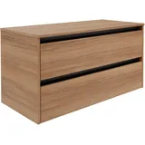 Fackelmann Waschtischunterschrank 100,4 x 51,6 x 46,5 cm Braun Schwarz