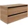 Fackelmann Waschtischunterschrank 100,4 x 51,6 x 46,5 cm Braun Schwarz