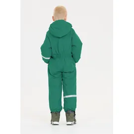 ZigZag Schneeoverall "Vally", Mädchen, Gr. 98, EURO-Größen, dunkelgrün, silberfarben, 100% Polyester, lang, ohne Ausschnitt, Overalls, mit wasser- und winddichter TPU-Membran