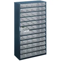 RAACO Kleinteilemagazin Metall 306 x 150 x 552 mm blau mit 60 Schubladen