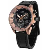 Vostok Europe 6S30-325E728 Herrenuhr Chronograph Solar Eclipse Schwarz/Rosé LE