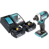Makita DTD 154 RT Akku Schlagschrauber 18 V 175 Nm 1/4" Brushless + 2x Akku 5,0 Ah + Ladegerät