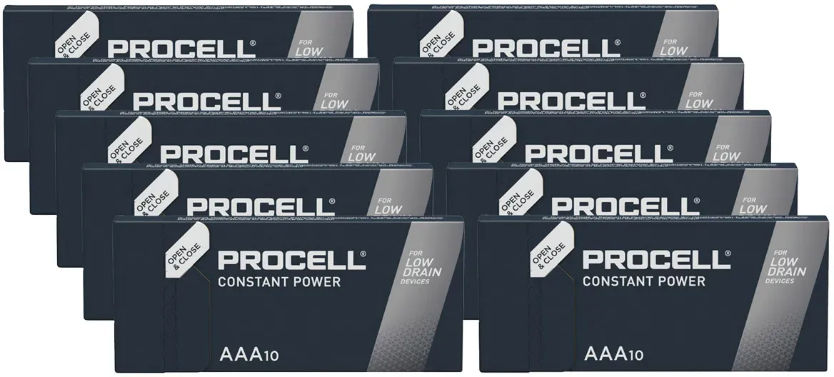 Duracell Procell Constant Alkaline LR3 Micro AAA Batterie MN 2400 1,5V 100 Stk. (Box)