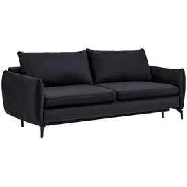 Novel Schlafsofa Midori, , Schwarz , Textil , Füllung: Schaumstoff 224x89x105 cm Stoffauswahl Kinder- Jugendmöbel, Jugendsofas