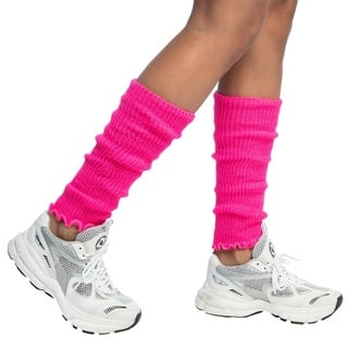 Boland - Beinwärmer für Erwachsene, Unifarben, Einheitsgröße, Stulpen, Socken, Overknees, 80er Jahre, Kostüm, Karneval, Mottoparty, Rosa