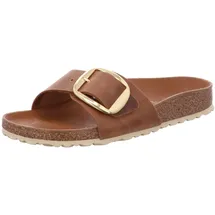 Birkenstock Madrid Big Buckle Nubukleder geölt schmal cognac 42