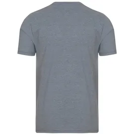 TRIGEMA T-Shirt "TRIGEMA V-Shirt DELUXE Baumwolle", Herren, Gr. S, grau (steingrau, melange), Single Jersey, 100% Baumwolle, Basic, lang, V-Ausschnitt, Shirts T-Shirt