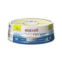 Maxell 635117 Wiederbeschreibbares Aufnahmeformat 4,7 GB DVD-RW Disc Wiedergabe auf DVD-Laufwerk oder Player und Archivieren von Dateien mit hoher Kapazität