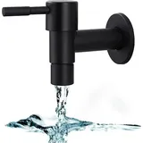 Jusch - Wandmontierter Mopp-Wasserhahn, Edelstahl-Waschbecken-Matt-Wasserhahn, Pool-Mopp-Wasserhähne, Waschbecken-Wasserhahn, Außenwasserhahn,