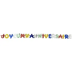 Papstar 1 Grußkette 1,9 m "Joyeux Anniversaire"