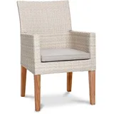 BEST Freizeitmöbel Alicante Korbsessel 60 x 65 x 94 cm beige inkl. Kissen