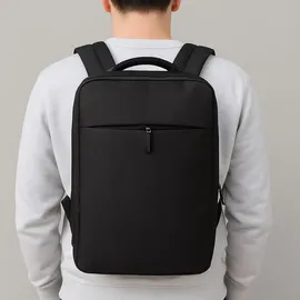 Hti-Living Kompakter Laptop-Rucksack mit USB-Anschluss Alltag, Schule und Business - Schwarz