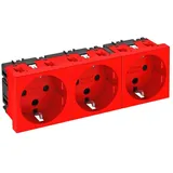 OBO Bettermann Steckdose 0 Grad 3-fach Rot 1 St.